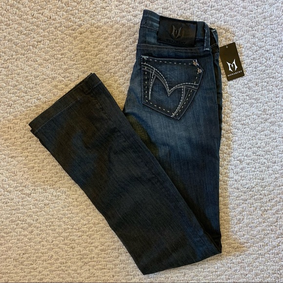 NEW Monarchy Dark-Wash Bootcut Jeans - Picture 8 of 12